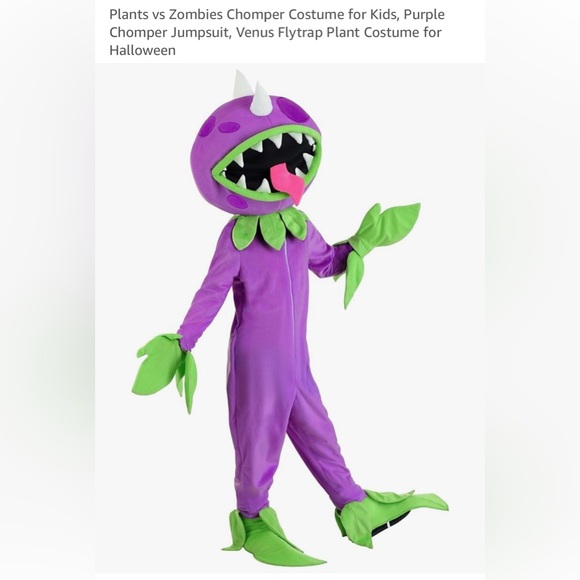 Plants vs Zombies Chomper Costume for Kids, Venus Flytrap TWO masks $110 retail - Picture 1 of 12